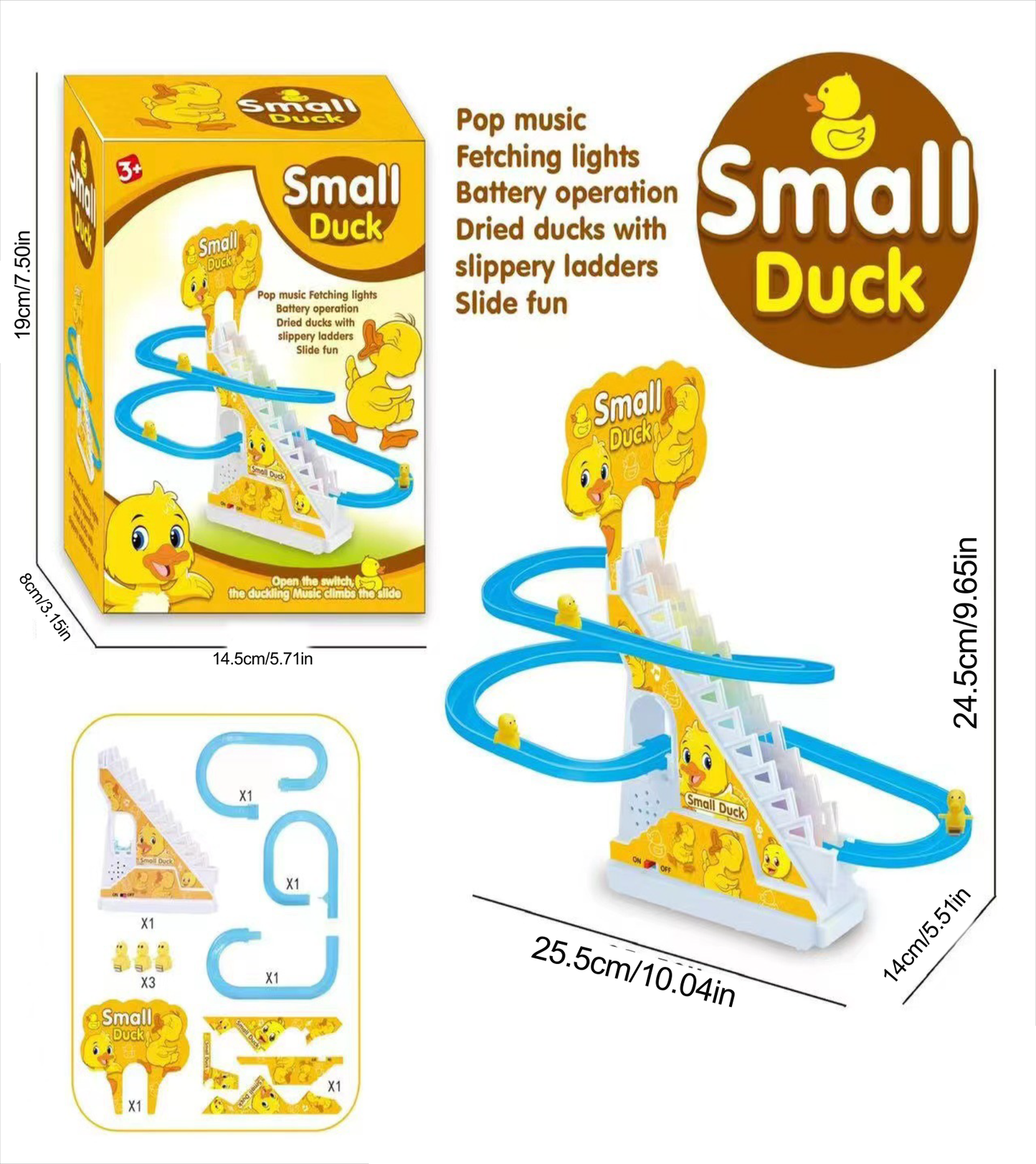 Stair Climbing Ducklings Race Track Set