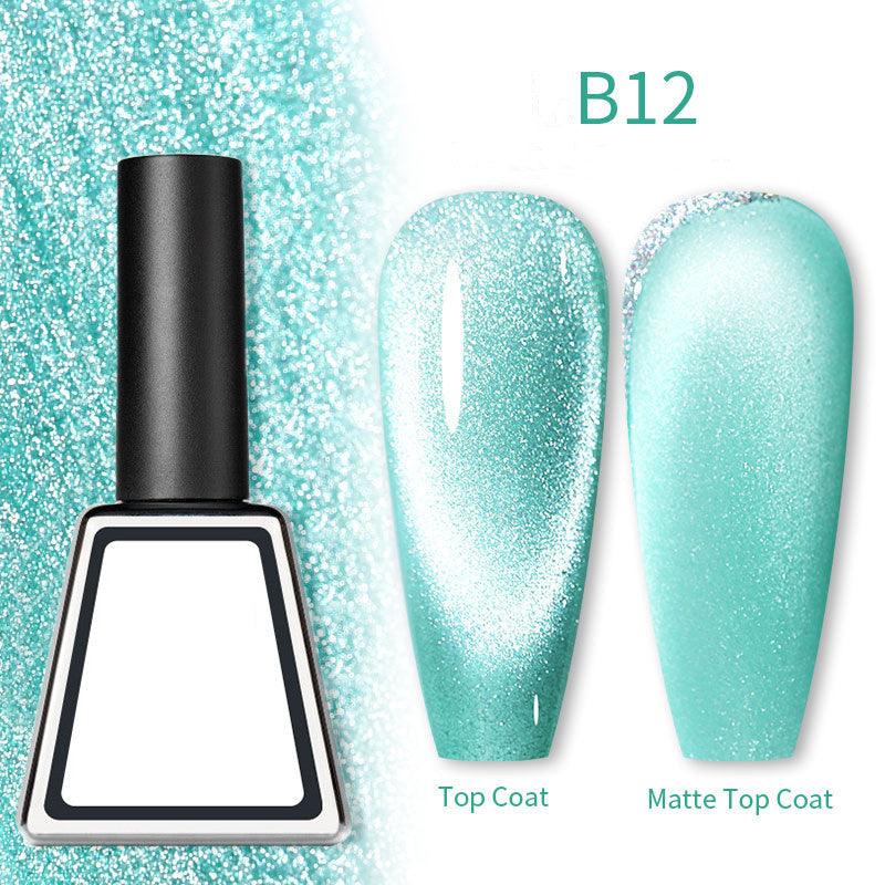 Rainbow Cat Eye Magnetic Gel Nail Polish