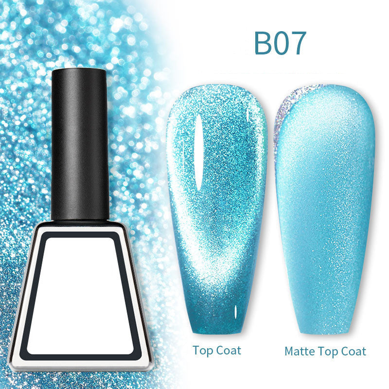 Rainbow Cat Eye Magnetic Gel Nail Polish