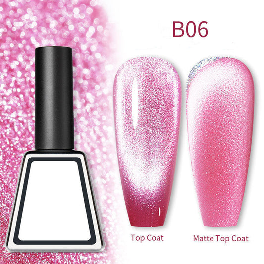 Rainbow Cat Eye Magnetic Gel Nail Polish