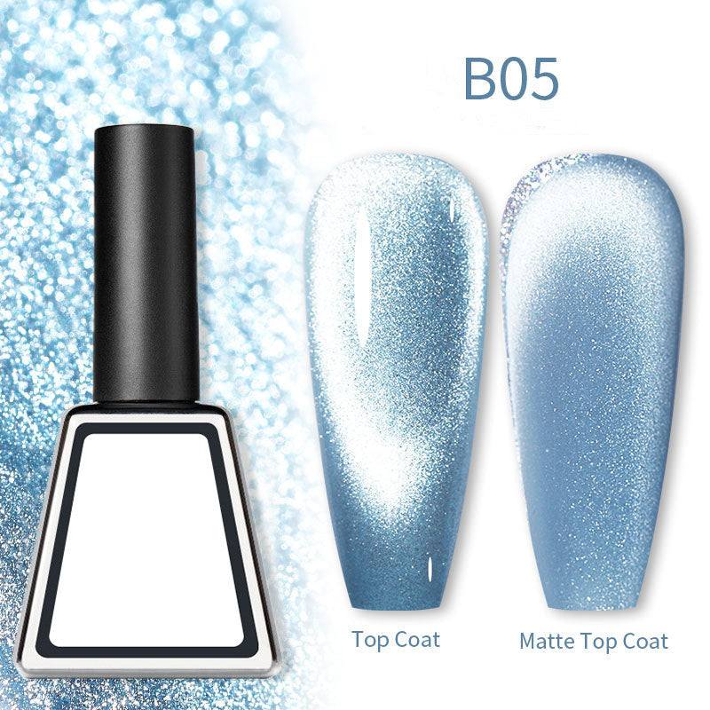 Rainbow Cat Eye Magnetic Gel Nail Polish