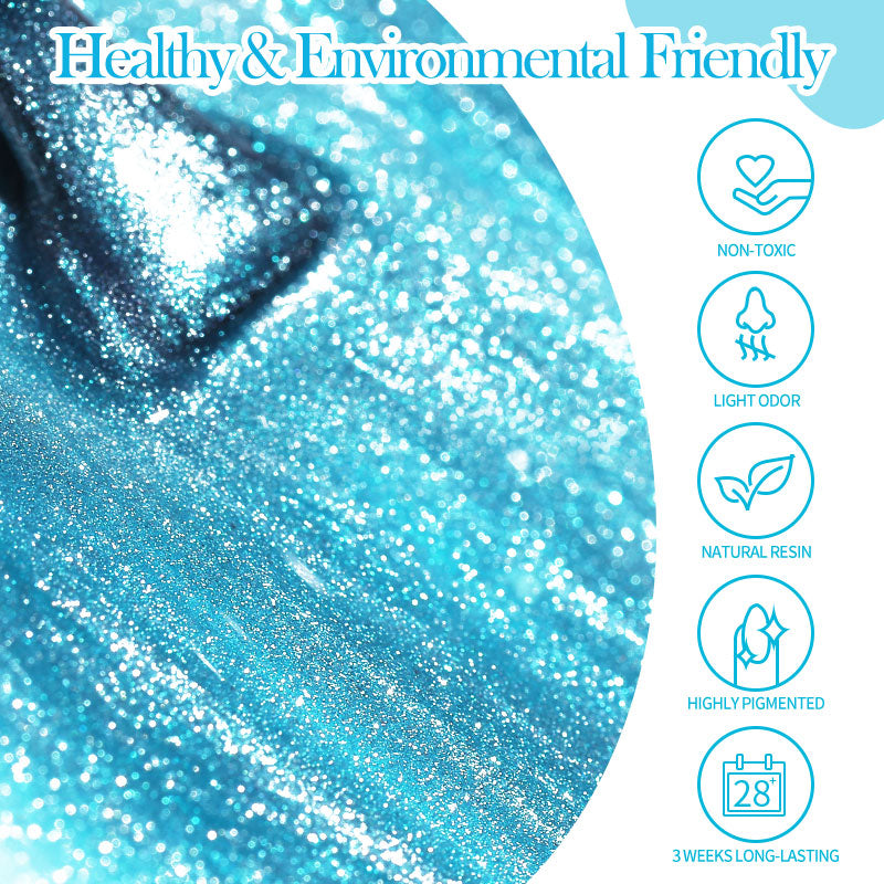 Rainbow Cat Eye Magnetic Gel Nail Polish